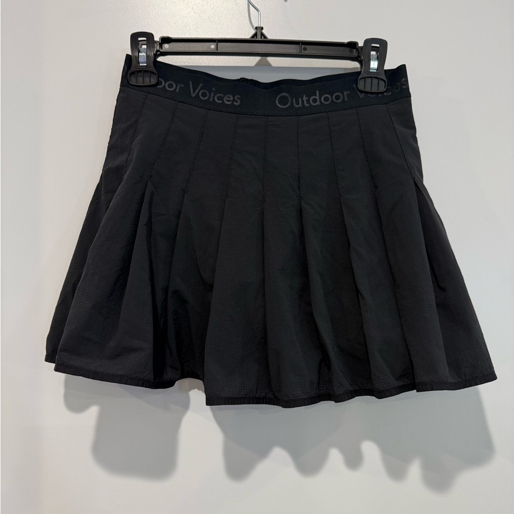 Outdoor Voices 4” Sport Skort Black Pleated Athletic Skirt